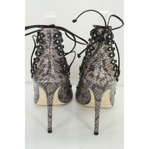 Jimmy Choo Koko Snake Ankle Lace Up Strappy Sandals Size 38.5 NIB Heels $1650 - Picture 4 of 11